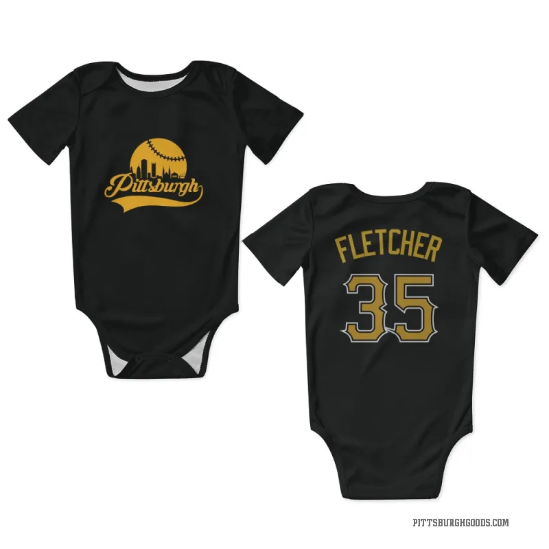 Aaron Fletcher  Black Pittsburgh Pirates  Newborn & Infant Bodysuit
