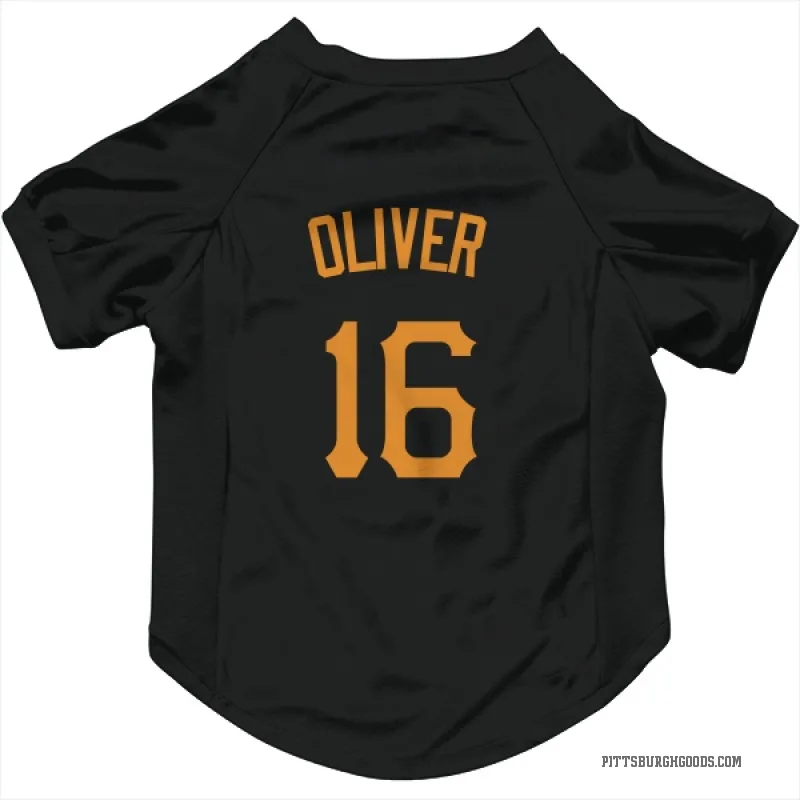 Al Oliver  Gold Pittsburgh Pirates   Black  Cat & Dog Pet Jersey