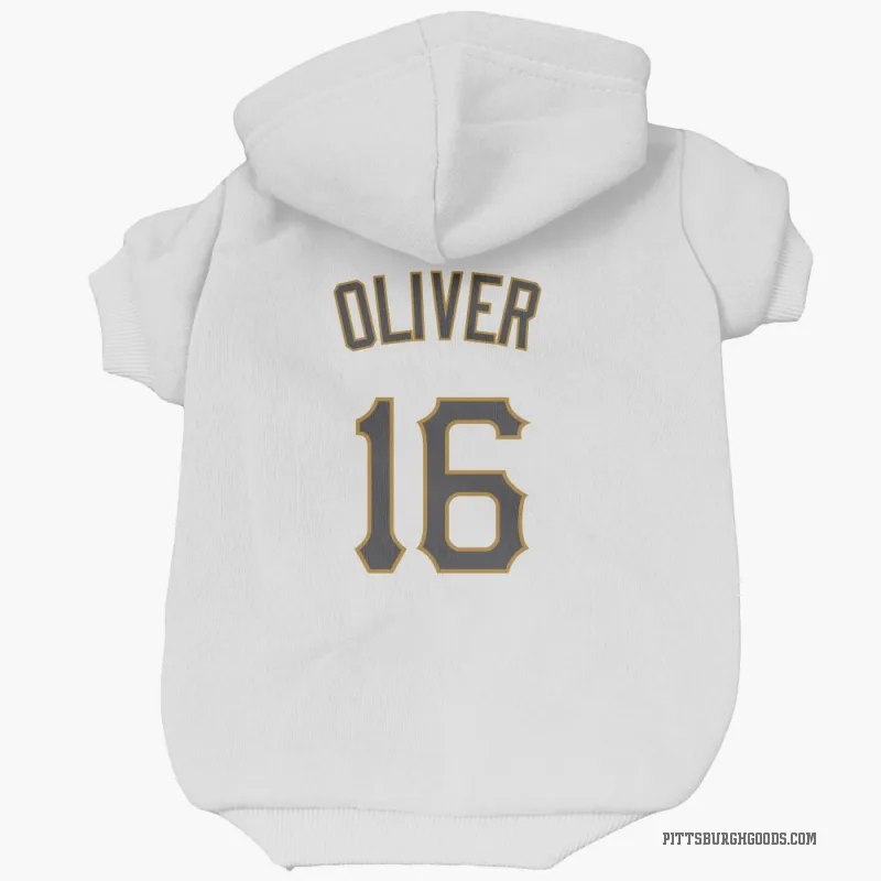 Al Oliver  White Pittsburgh Pirates  Cat & Dog Pet Hoodie