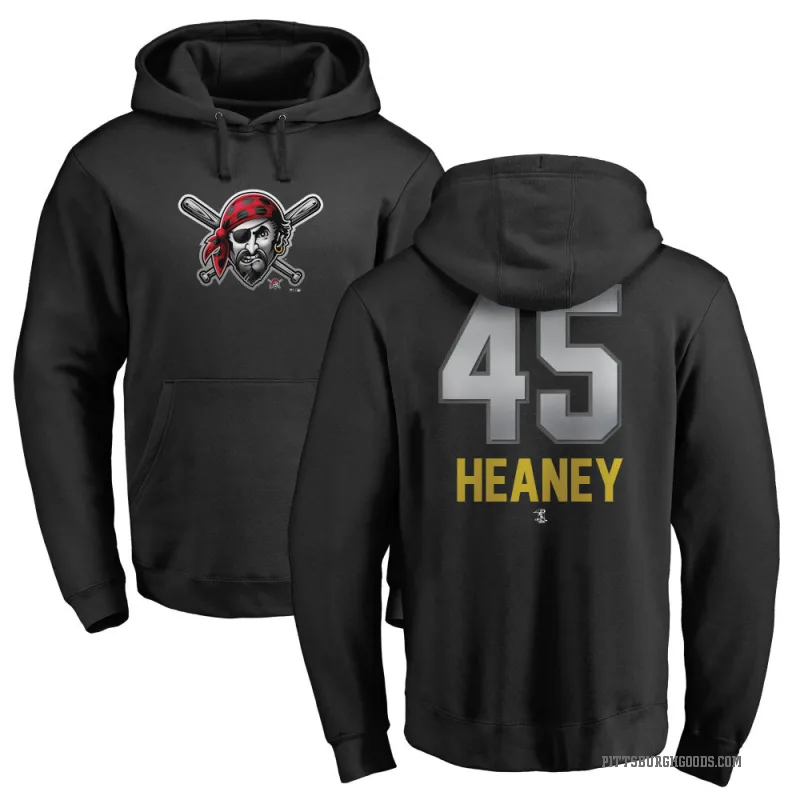 Andrew Heaney Men's Black Pittsburgh Pirates Branded Midnight Mascot Pullover Hoodie -