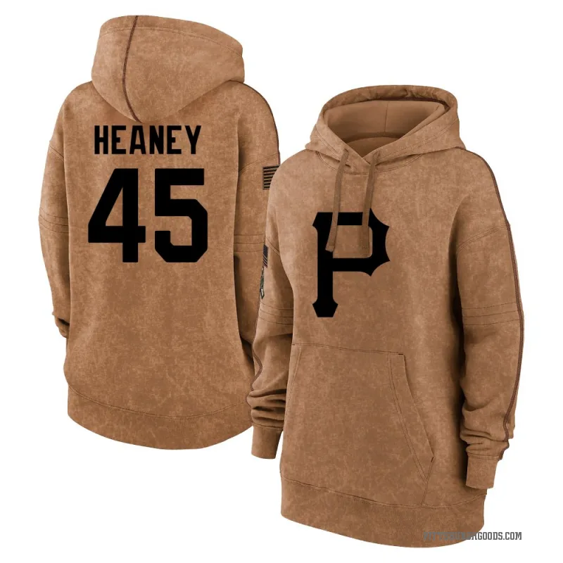 Andrew Heaney Women's Brown Pittsburgh Pirates 2023 Salute to Service Pullover Hoodie