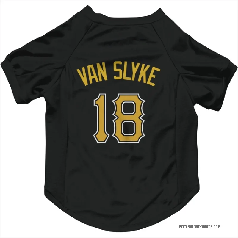 Andy Van Slyke  Black Pittsburgh Pirates  Cat & Dog Pet Jersey