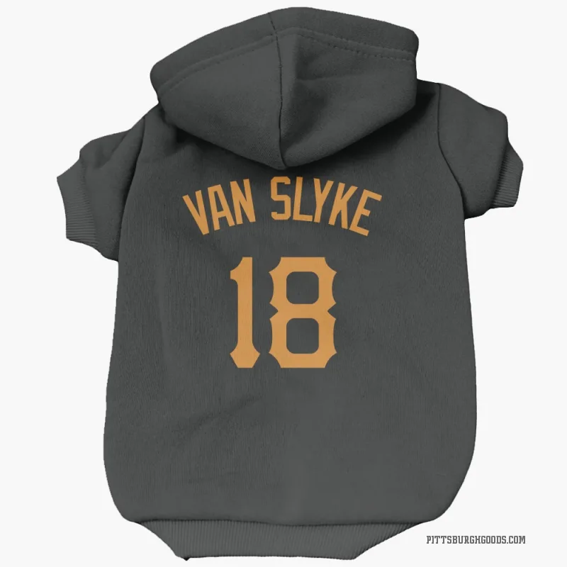 Andy Van Slyke  Gold Pittsburgh Pirates   Black  Cat & Dog Pet Hoodie