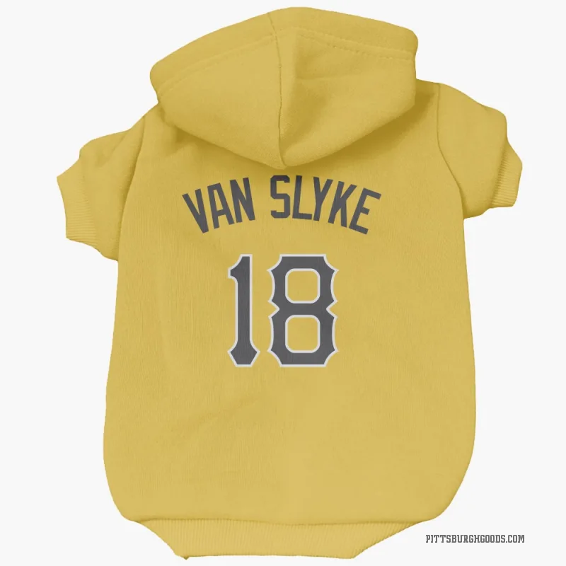 Andy Van Slyke  Gold Pittsburgh Pirates  Cat & Dog Pet Hoodie