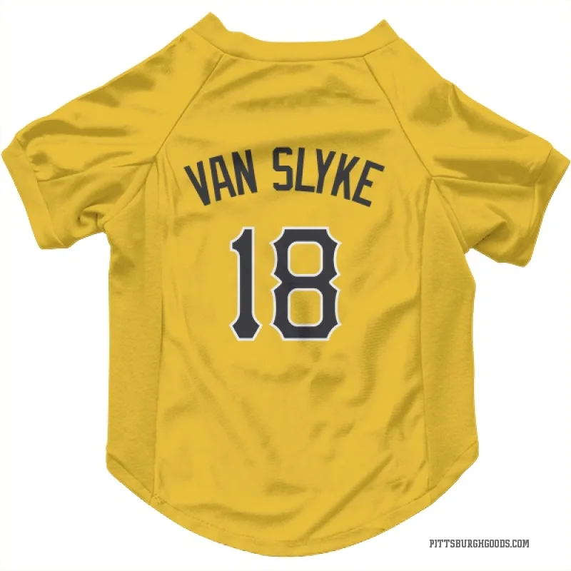 Andy Van Slyke  Gold Pittsburgh Pirates  Cat & Dog Pet Jersey