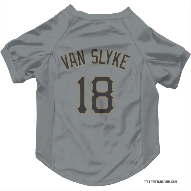 Andy Van Slyke  Gray Pittsburgh Pirates  Cat & Dog Pet Jersey
