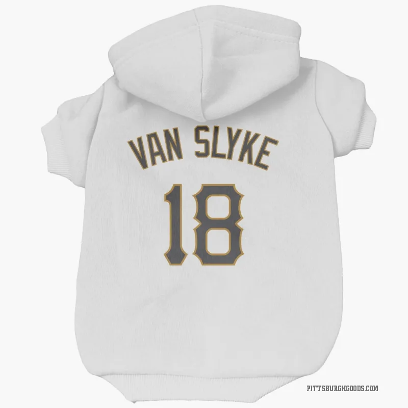 Andy Van Slyke  White Pittsburgh Pirates  Cat & Dog Pet Hoodie