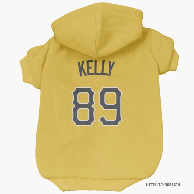 Antwone Kelly  Gold Pittsburgh Pirates  Cat & Dog Pet Hoodie