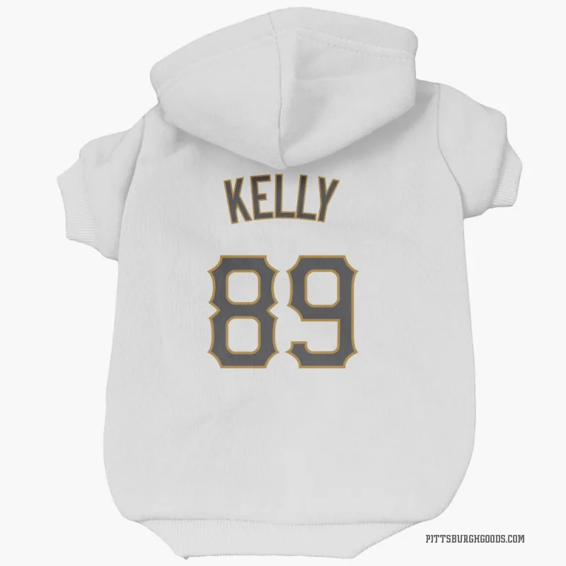 Antwone Kelly  White Pittsburgh Pirates  Cat & Dog Pet Hoodie