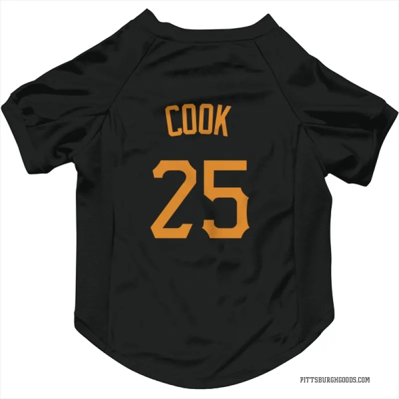 Billy Cook  Gold Pittsburgh Pirates   Black  Cat & Dog Pet Jersey