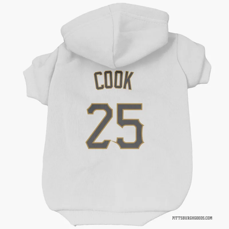 Billy Cook  White Pittsburgh Pirates  Cat & Dog Pet Hoodie