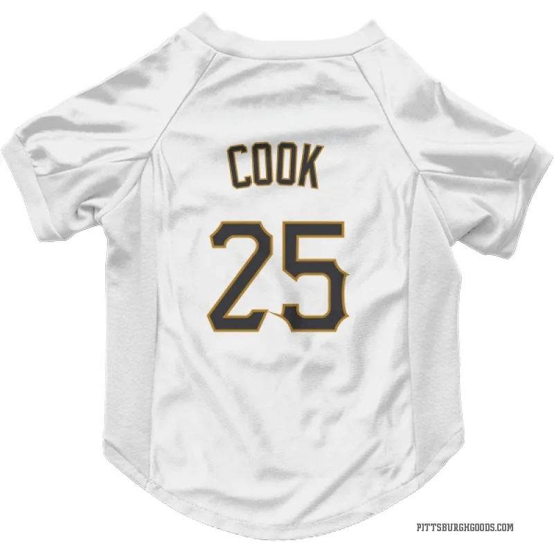 Billy Cook  White Pittsburgh Pirates  Cat & Dog Pet Jersey