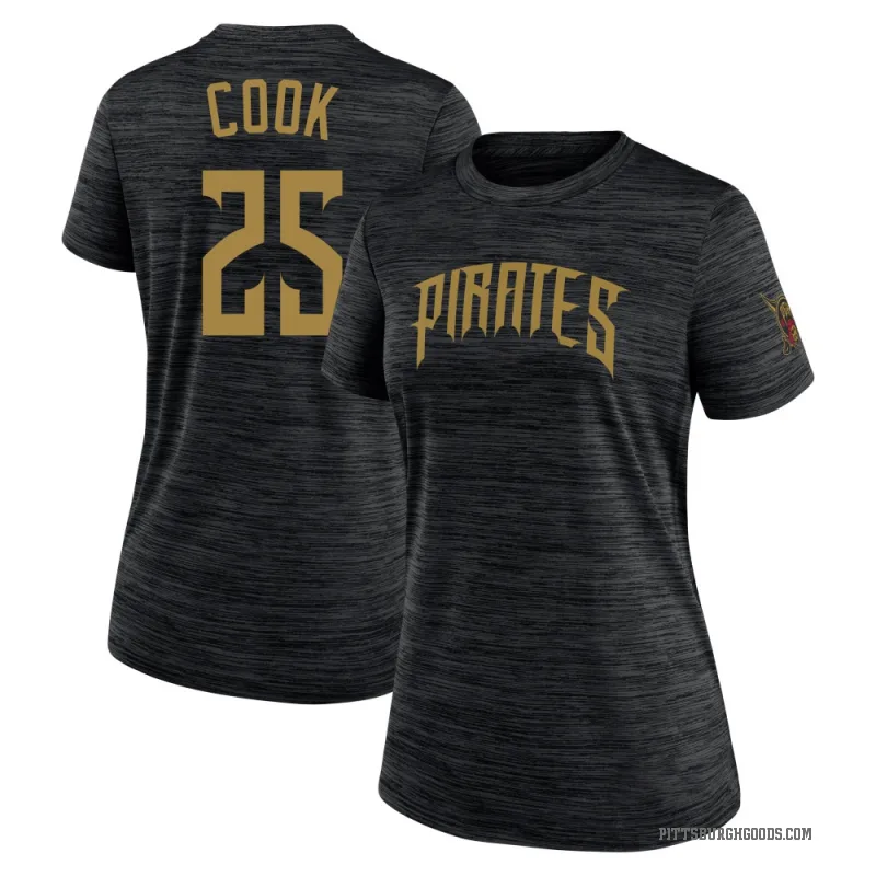 Billy Cook Women's Black Pittsburgh Pirates 2026 City Connect Game Day Velocity T-Shirt