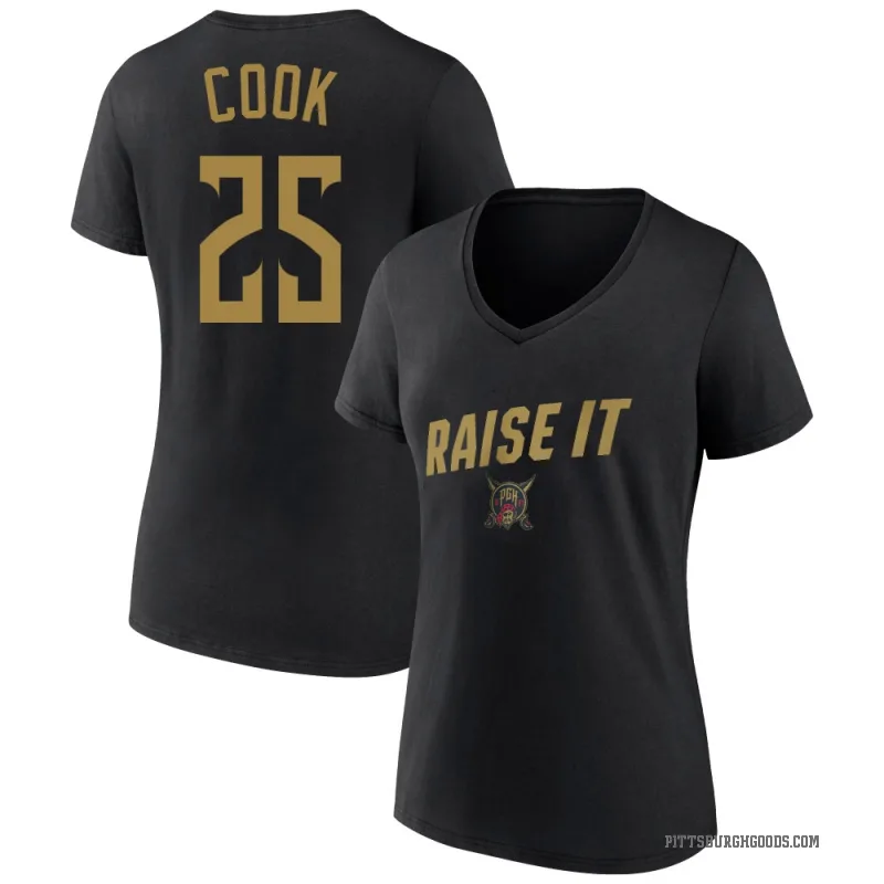 Billy Cook Women's Black Pittsburgh Pirates 2026 City Connect Team Phrase Script T-Shirt