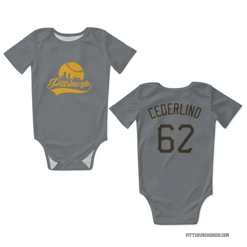 Blake Cederlind  Gray Pittsburgh Pirates  Newborn & Infant Bodysuit