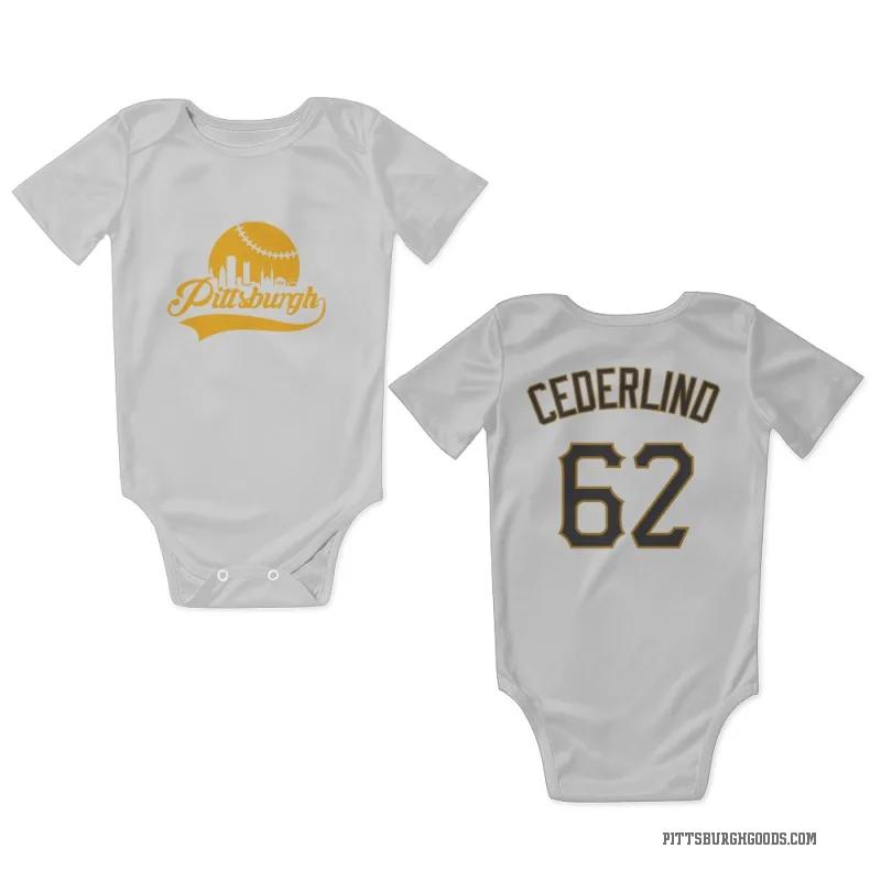 Blake Cederlind  White Pittsburgh Pirates  Newborn & Infant Bodysuit