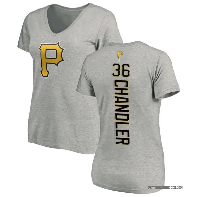 Bubba Chandler Women's Ash Pittsburgh Pirates Backer Slim Fit T-Shirt -