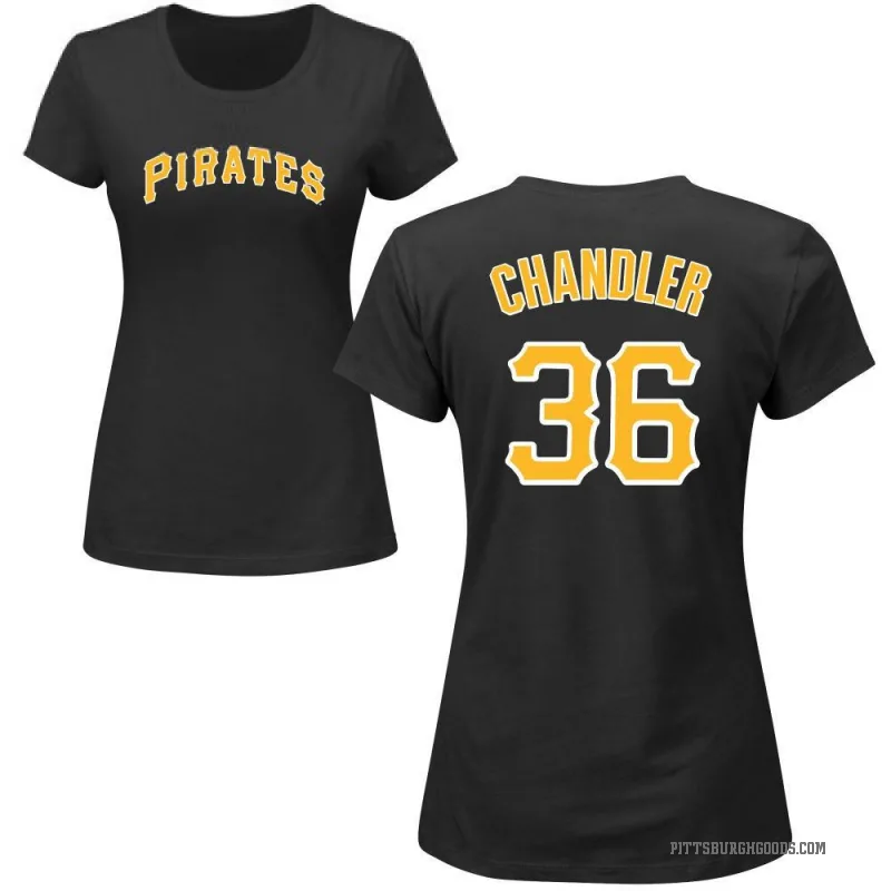 Bubba Chandler Women's Black Pittsburgh Pirates Roster T-Shirt -