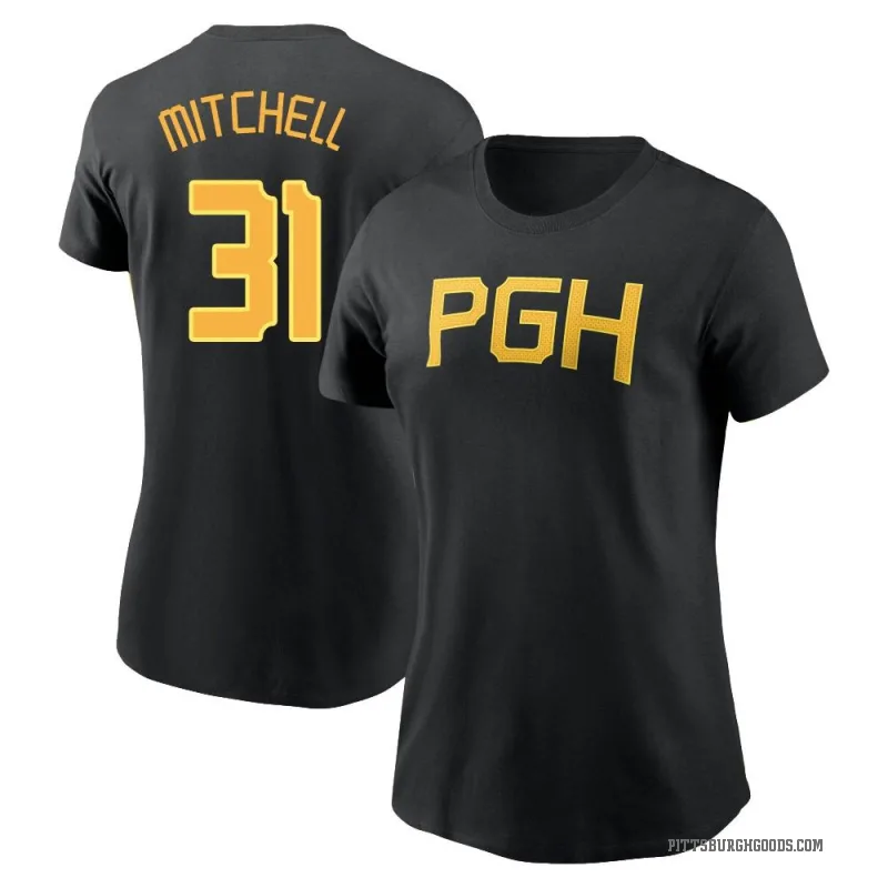 Cal Mitchell Women's Black Pittsburgh Pirates 2023 City Connect Wordmark T-Shirt