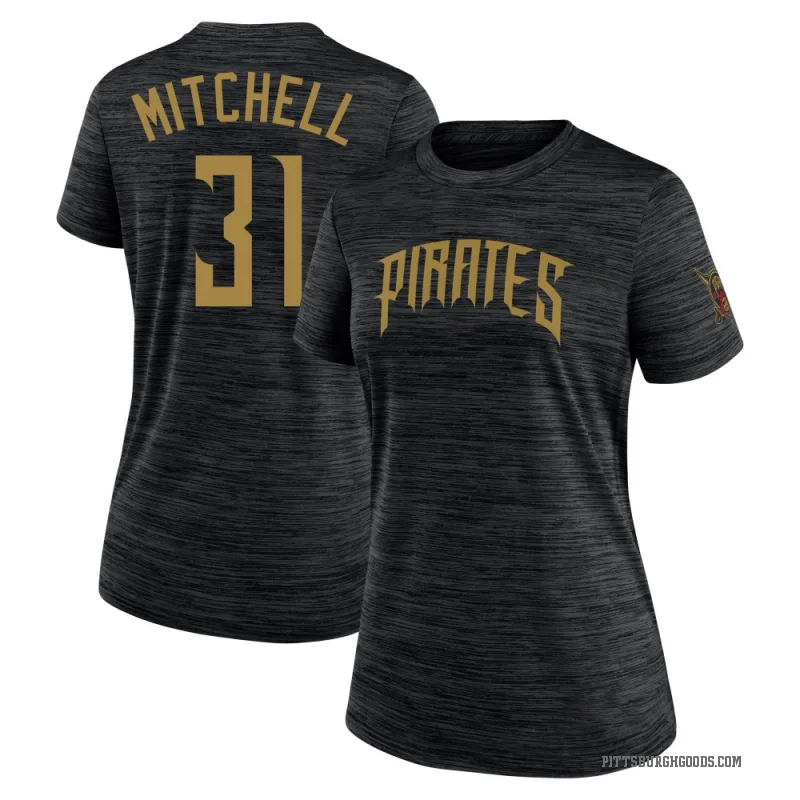 Cal Mitchell Women's Black Pittsburgh Pirates 2026 City Connect Game Day Velocity T-Shirt
