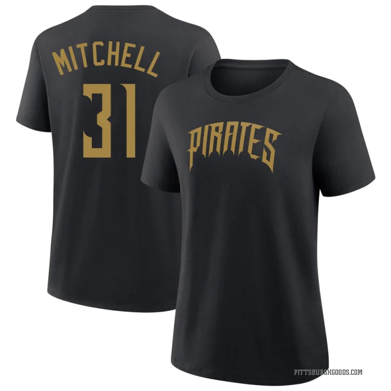 Cal Mitchell Women's Black Pittsburgh Pirates 2026 City Connect T-Shirt