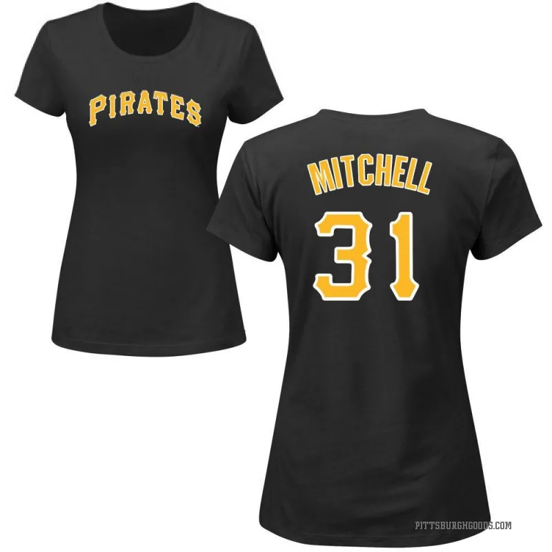 Cal Mitchell Women's Black Pittsburgh Pirates Roster T-Shirt -