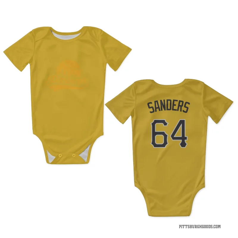 Cam Sanders  Gold Pittsburgh Pirates  Newborn & Infant Bodysuit