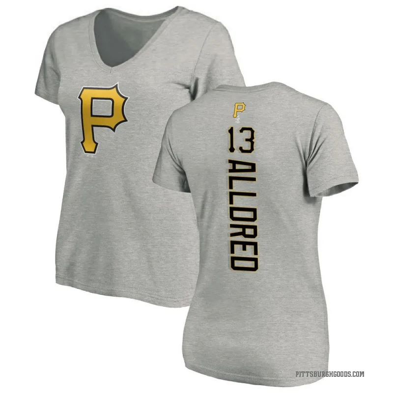 Cameron Alldred Women's Ash Pittsburgh Pirates Backer Slim Fit T-Shirt -