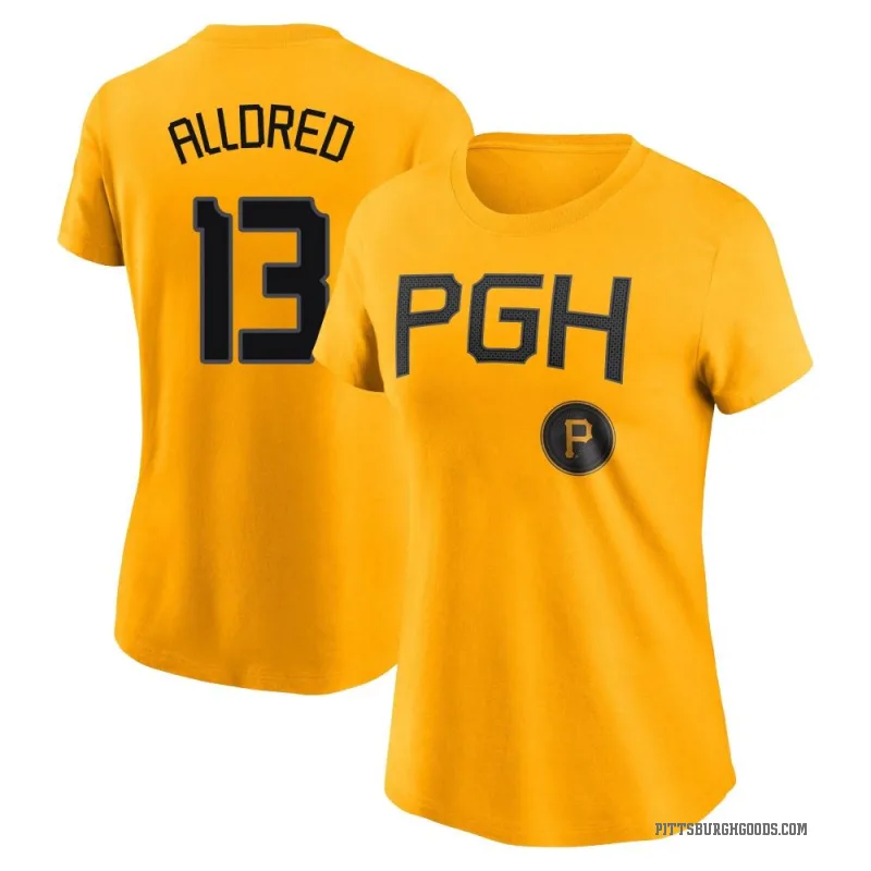 Cameron Alldred Women's Gold Pittsburgh Pirates 2023 City Connect T-Shirt