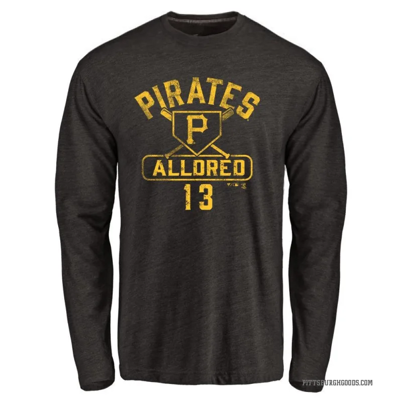 Cameron Alldred Youth Black Pittsburgh Pirates Base Runner Long Sleeve T-Shirt -