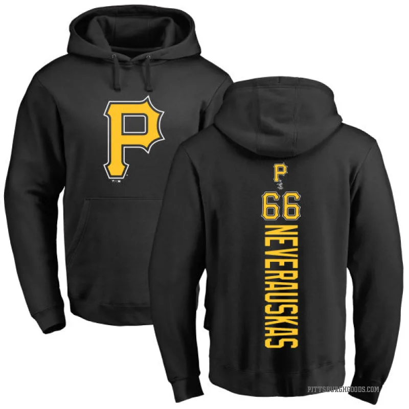 Dovydas Neverauskas Men's Black Pittsburgh Pirates Backer Pullover Hoodie