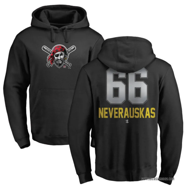 Dovydas Neverauskas Men's Black Pittsburgh Pirates Branded Midnight Mascot Pullover Hoodie -