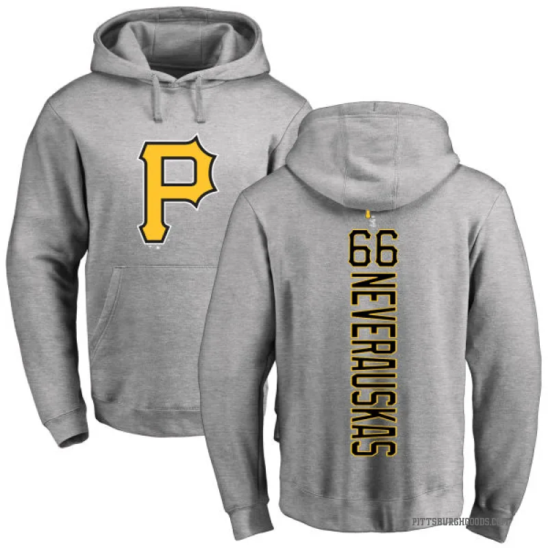 Dovydas Neverauskas Men's Pittsburgh Pirates Ash Backer Pullover Hoodie