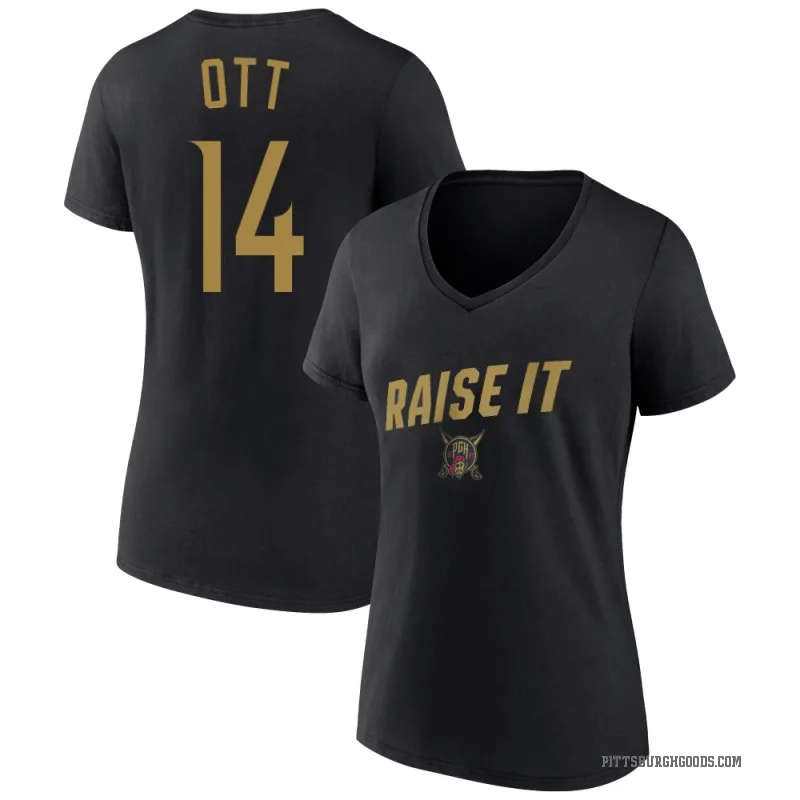 Ed Ott Women's Black Pittsburgh Pirates 2026 City Connect Team Phrase Script T-Shirt