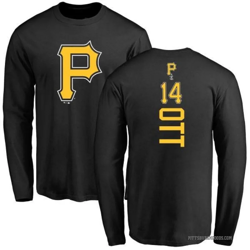 Ed Ott Youth Black Pittsburgh Pirates Backer Long Sleeve T-Shirt -