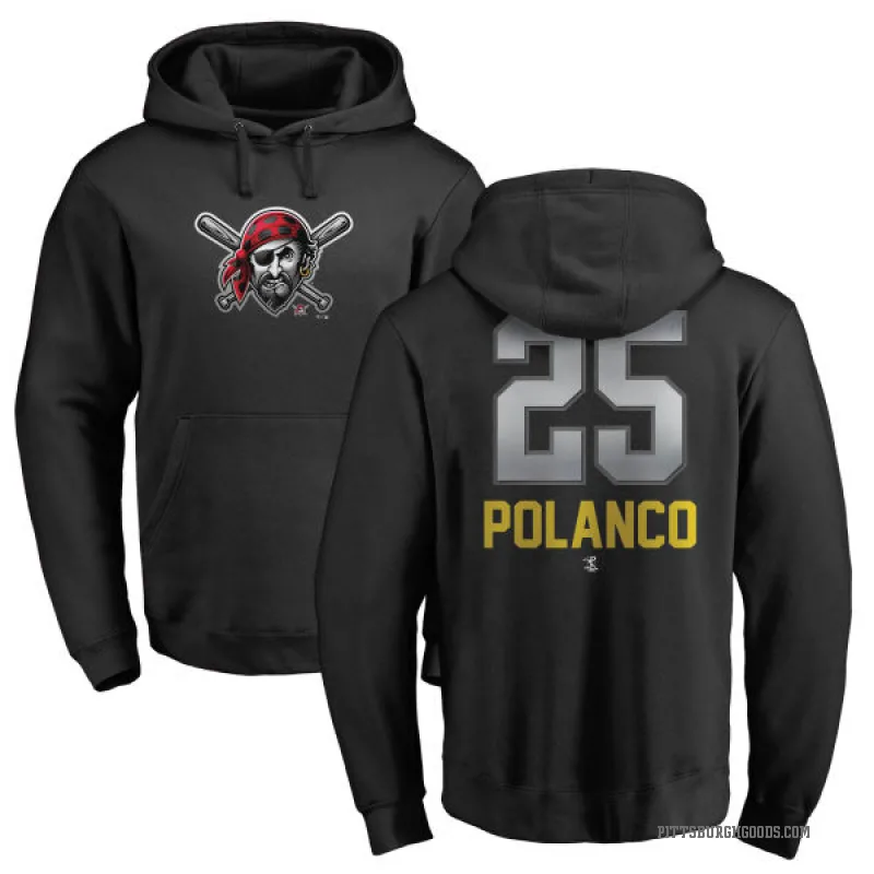 Gregory Polanco Men's Black Pittsburgh Pirates Branded Midnight Mascot Pullover Hoodie -