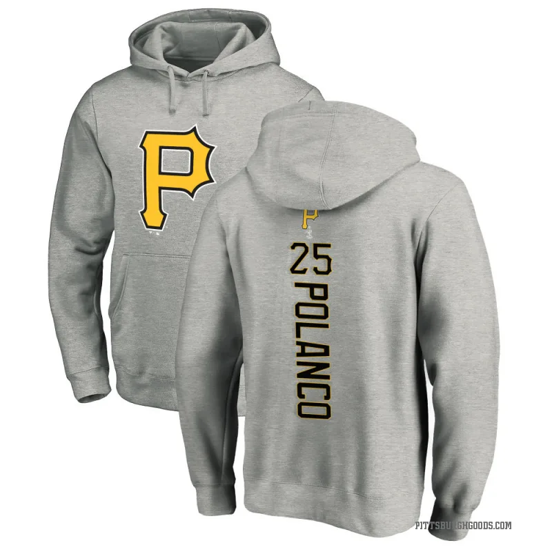 Gregory Polanco Men's Pittsburgh Pirates Ash Backer Pullover Hoodie
