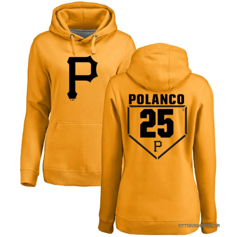 Gregory Polanco Women's Gold Pittsburgh Pirates Branded RBI Pullover Hoodie -