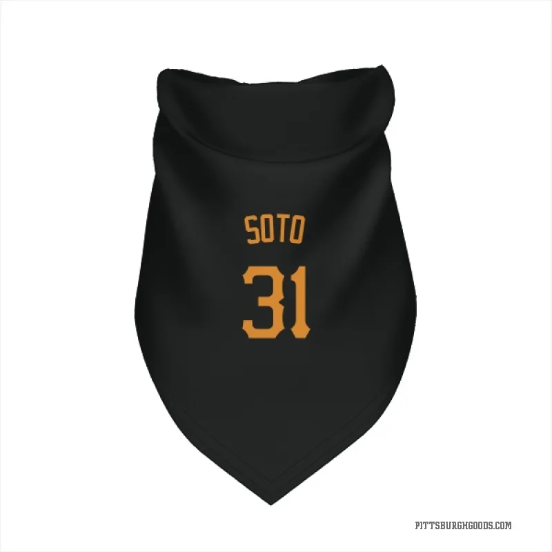 Gregory Soto  Gold Pittsburgh Pirates   Black  Cat & Dog Pet Bandana