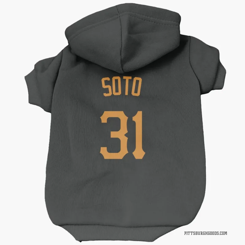 Gregory Soto  Gold Pittsburgh Pirates   Black  Cat & Dog Pet Hoodie