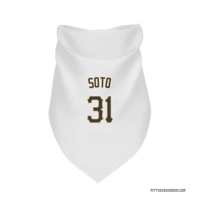 Gregory Soto  White Pittsburgh Pirates  Cat & Dog Pet Bandana