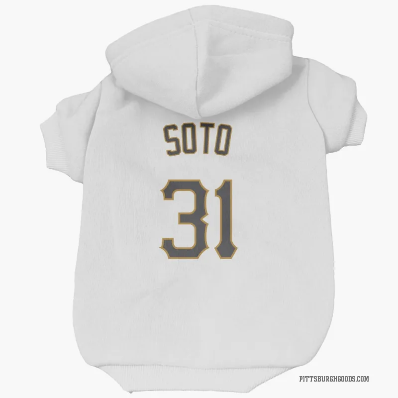 Gregory Soto  White Pittsburgh Pirates  Cat & Dog Pet Hoodie