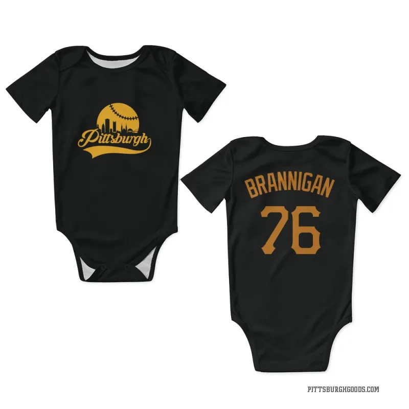 Jack Brannigan  Gold Pittsburgh Pirates   Black  Newborn & Infant Bodysuit