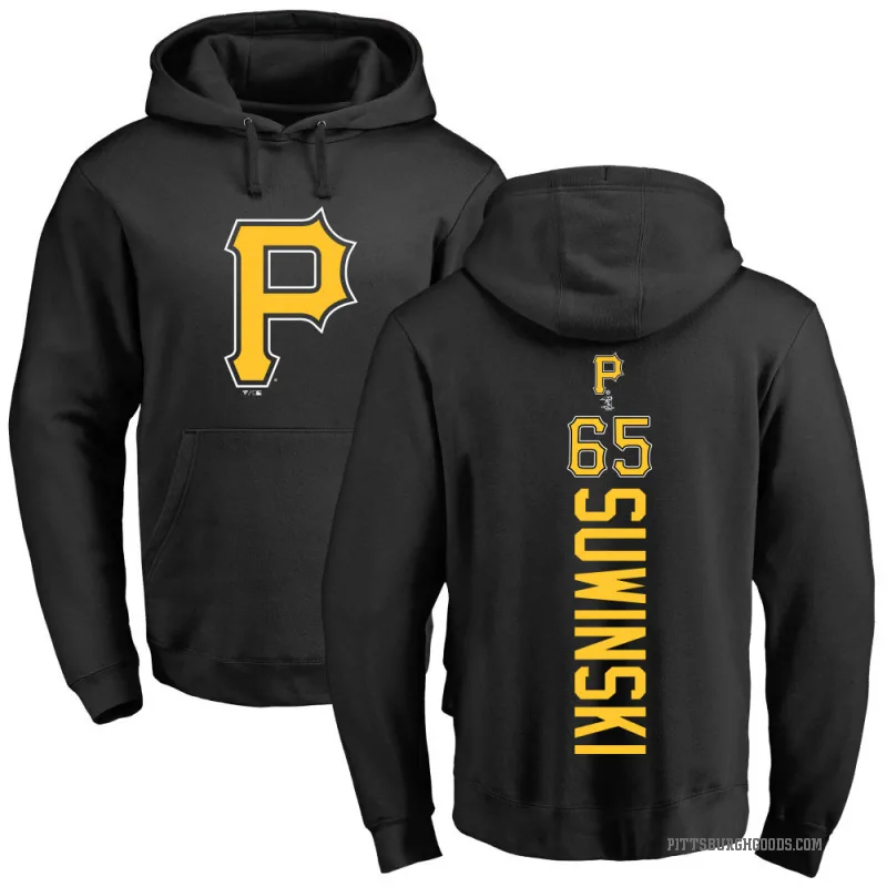 Jack Suwinski Men's Black Pittsburgh Pirates Backer Pullover Hoodie