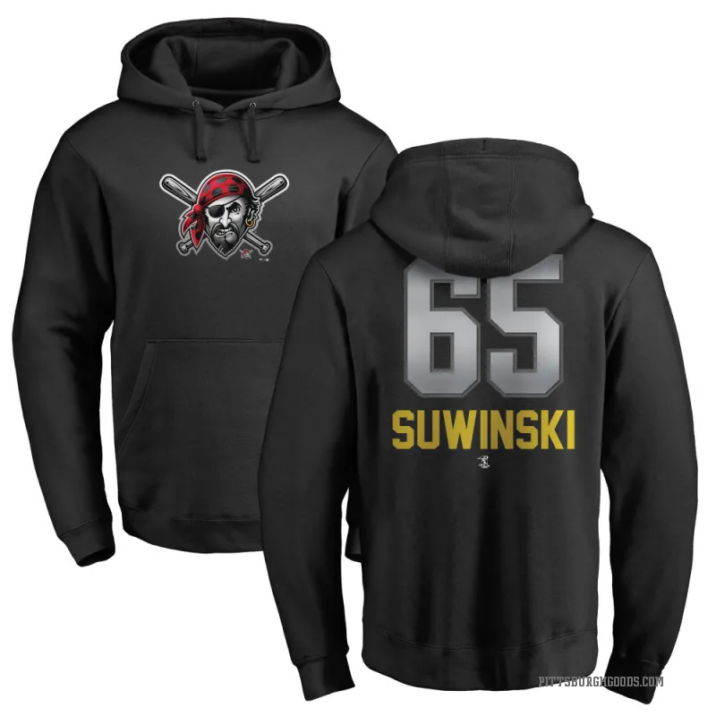 Jack Suwinski Men's Black Pittsburgh Pirates Branded Midnight Mascot Pullover Hoodie -