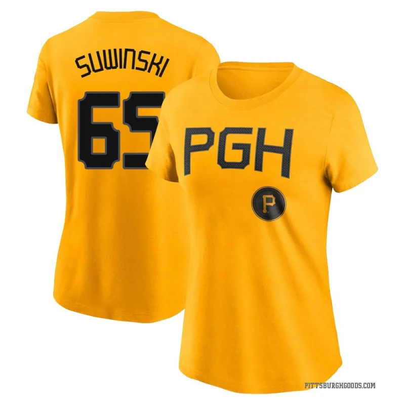 Jack Suwinski Women's Gold Pittsburgh Pirates 2023 City Connect T-Shirt
