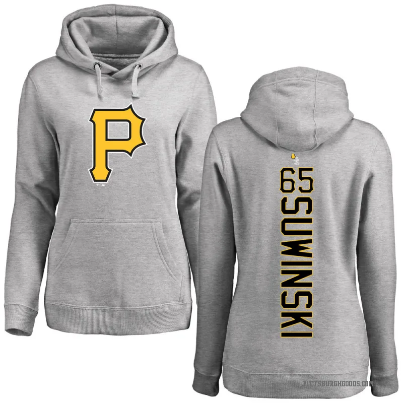 Jack Suwinski Women's Pittsburgh Pirates Ash Backer Pullover Hoodie
