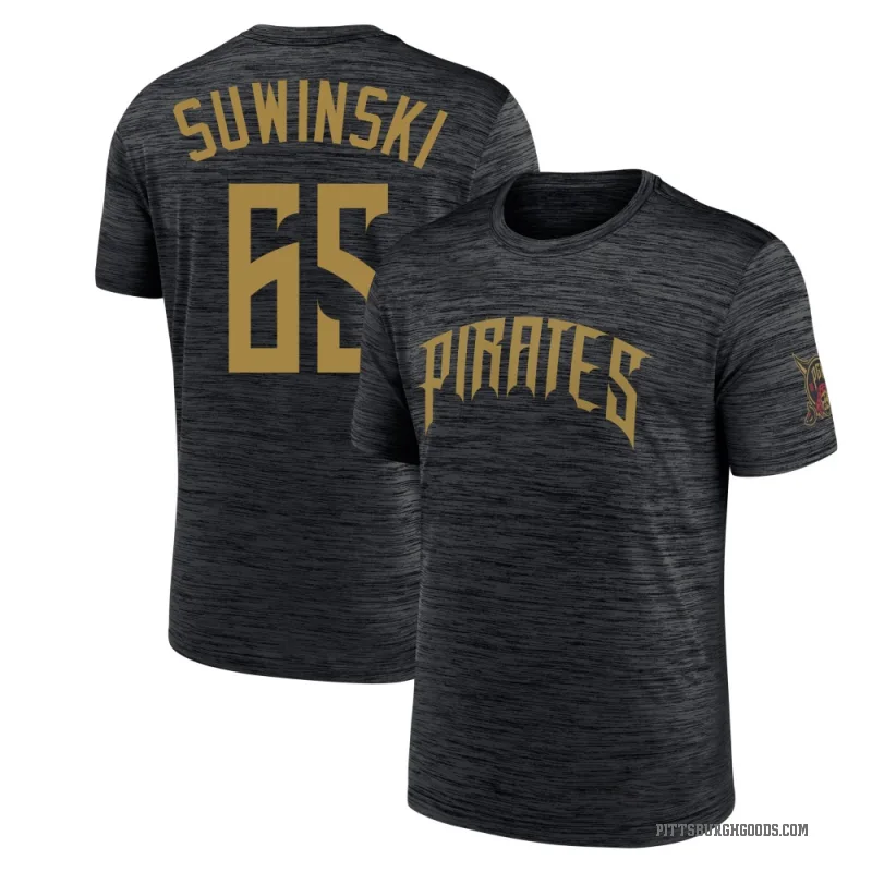 Jack Suwinski Youth Black Pittsburgh Pirates 2026 City Connect Game Day Velocity T-Shirt