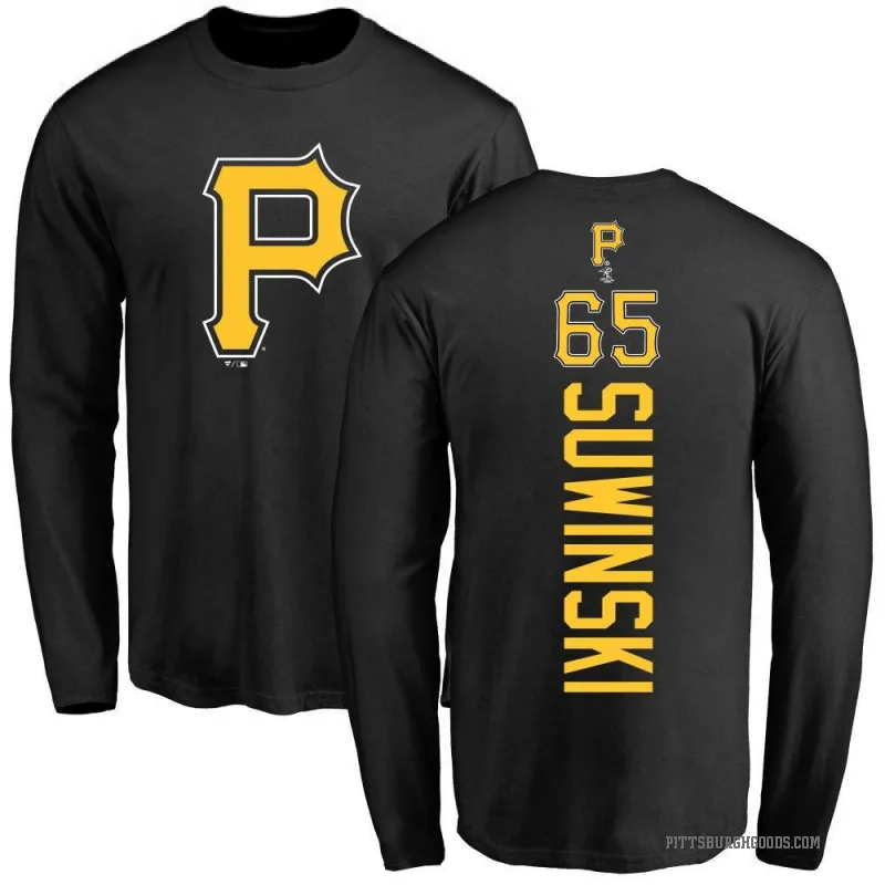Jack Suwinski Youth Black Pittsburgh Pirates Backer Long Sleeve T-Shirt -