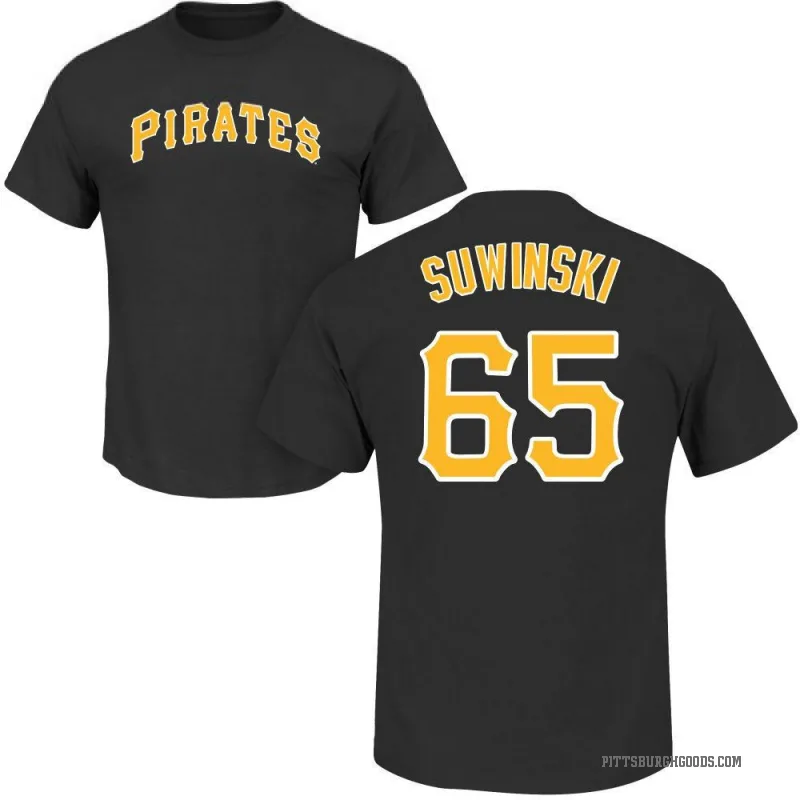 Jack Suwinski Youth Black Pittsburgh Pirates Roster T-Shirt -